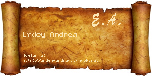 Erdey Andrea névjegykártya